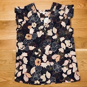 V Neck Floral Top